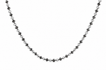 Load image into Gallery viewer, Black Rhodium Hexa Bead Silver Chain