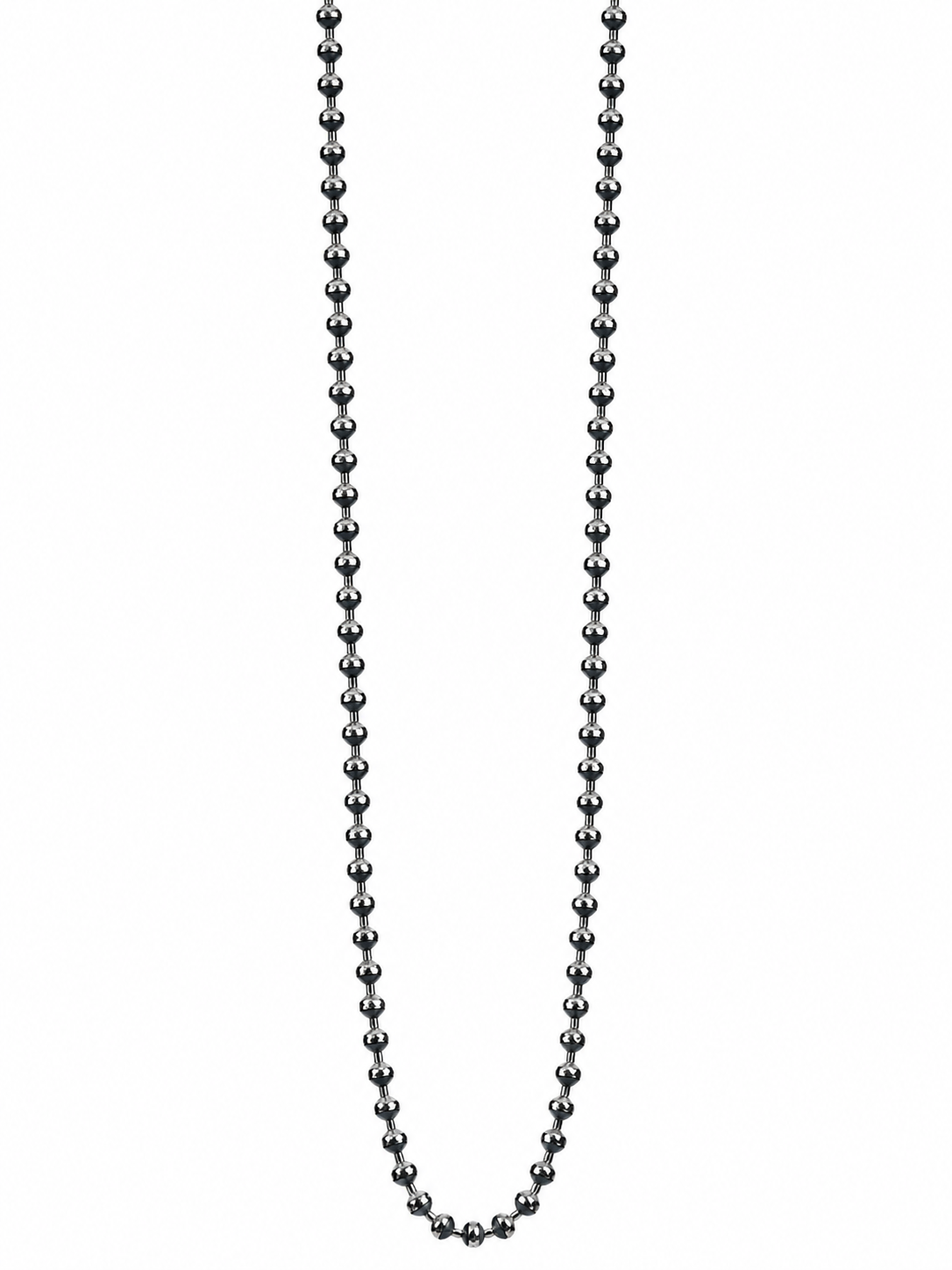 Black rhodium ball chain