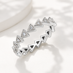 Load image into Gallery viewer, Celestial Chevron Eternity Ring
