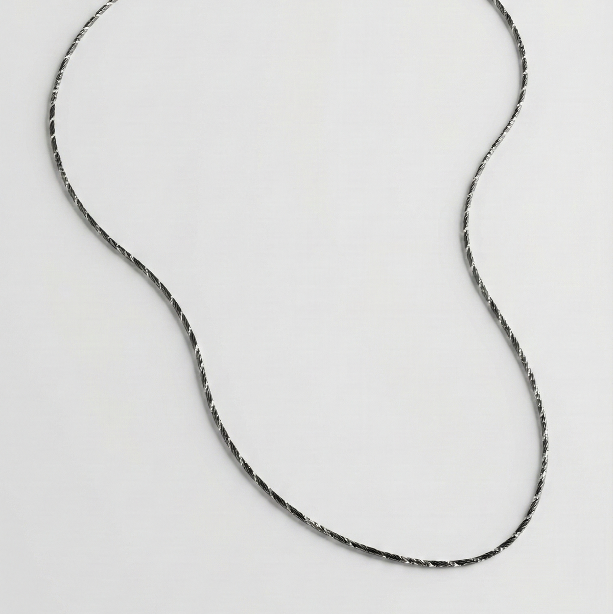 Black rhodium rope chain