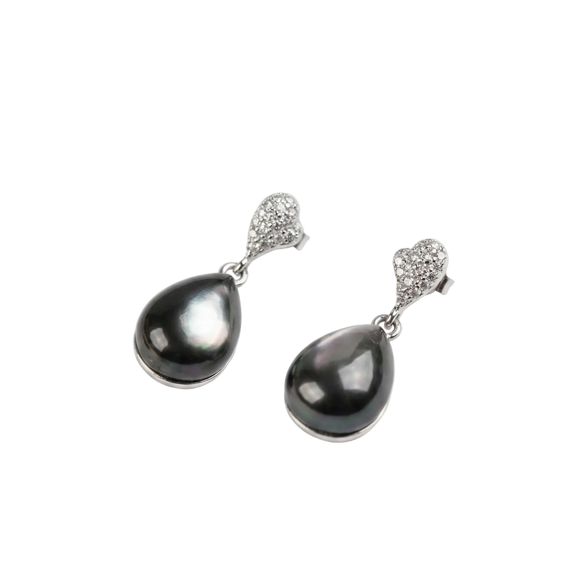 Obsidian whisper drop earring