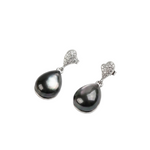 Load image into Gallery viewer, Obsidian Whisper Drop Earring