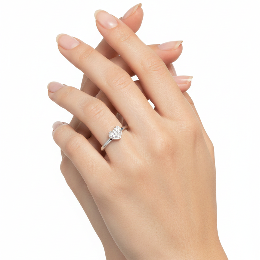 Pure heart ring