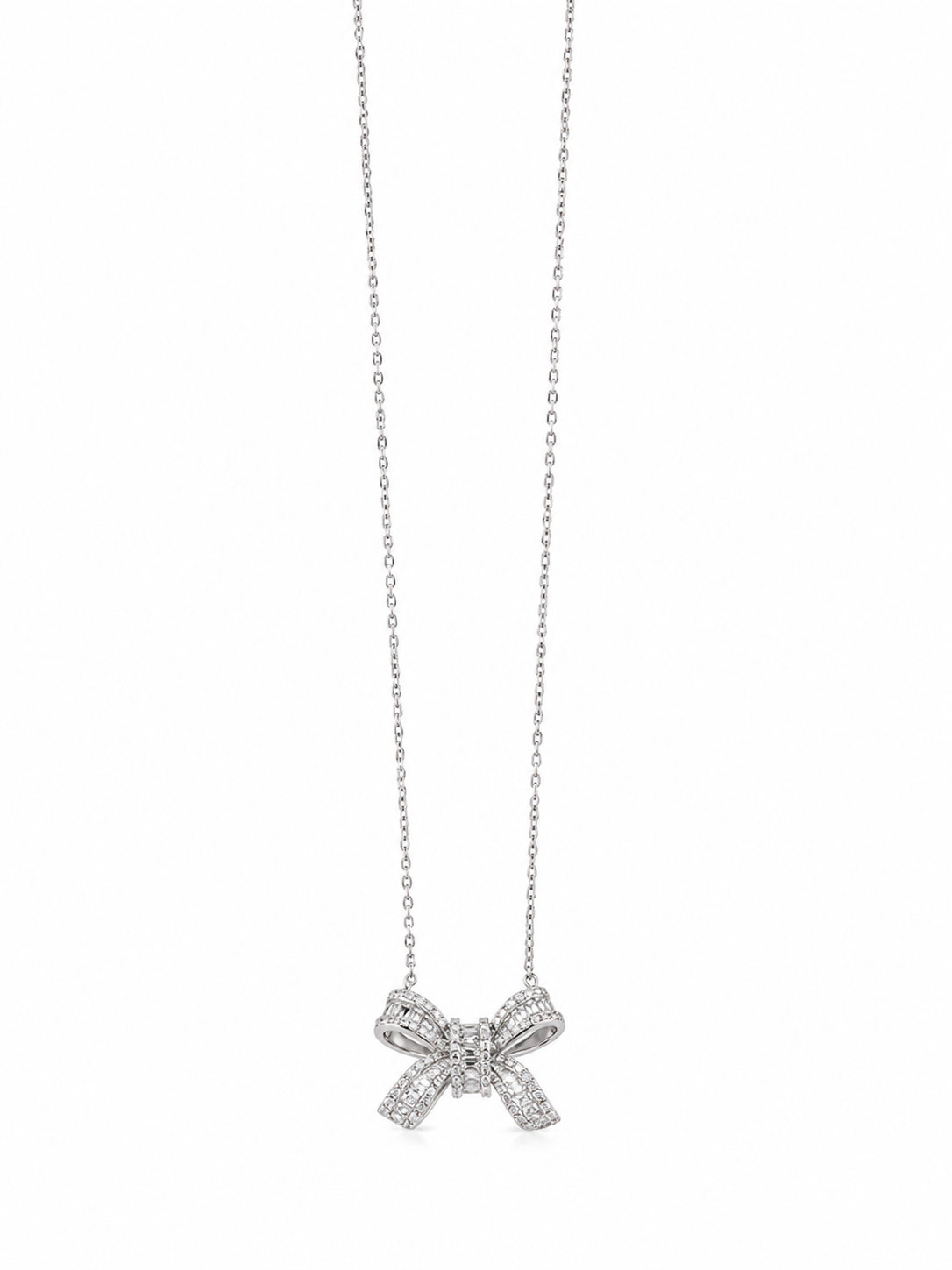 Serti lumière bow pendant