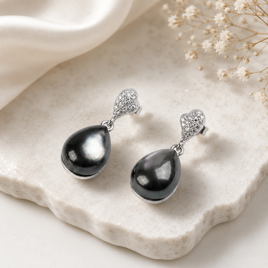 Obsidian Whisper Drop Earring