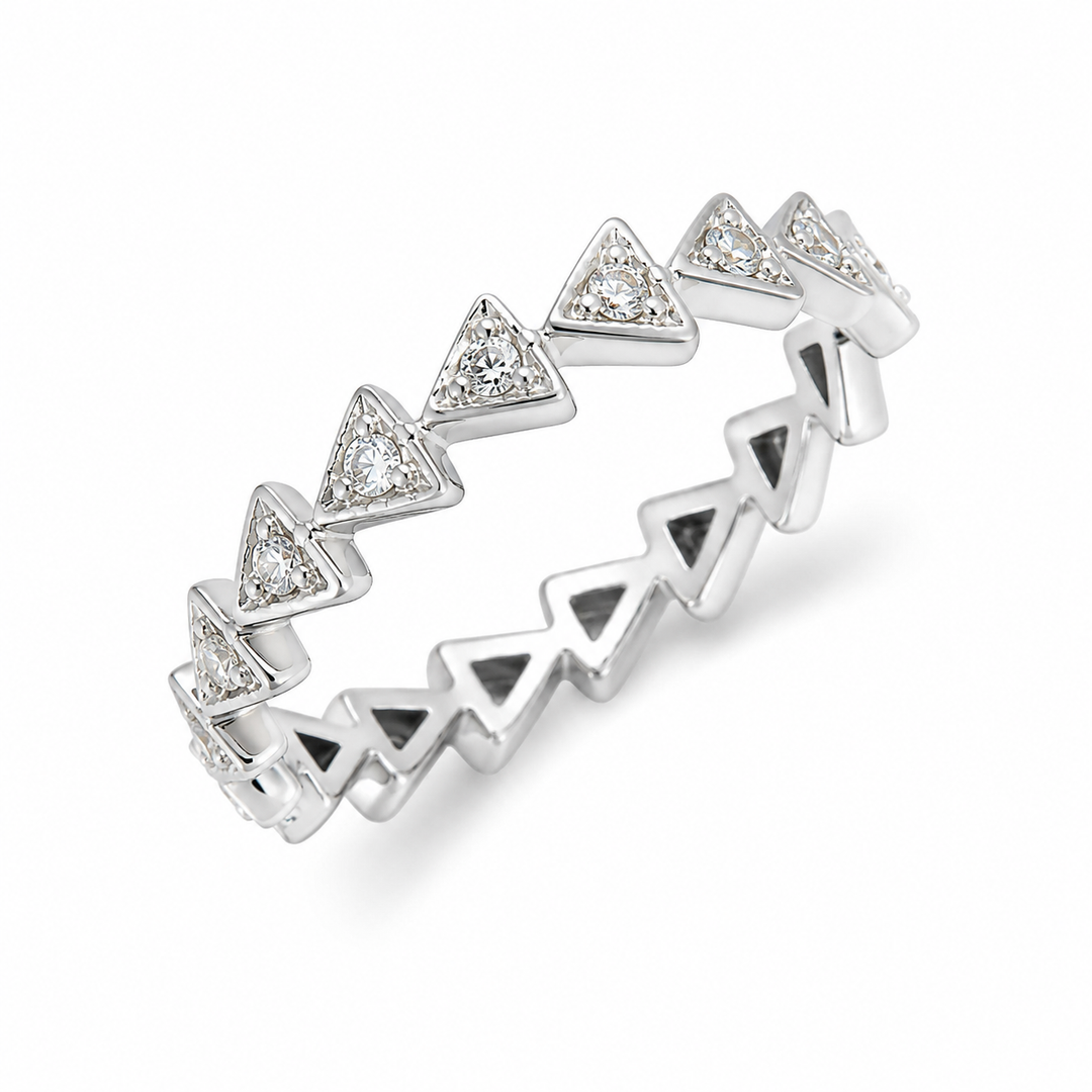 Celestial Chevron Eternity Ring