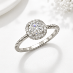 Load image into Gallery viewer, Radiant Halo Solitaire Ring
