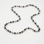 Load image into Gallery viewer, Black Rhodium Hexa Bead Silver Chain
