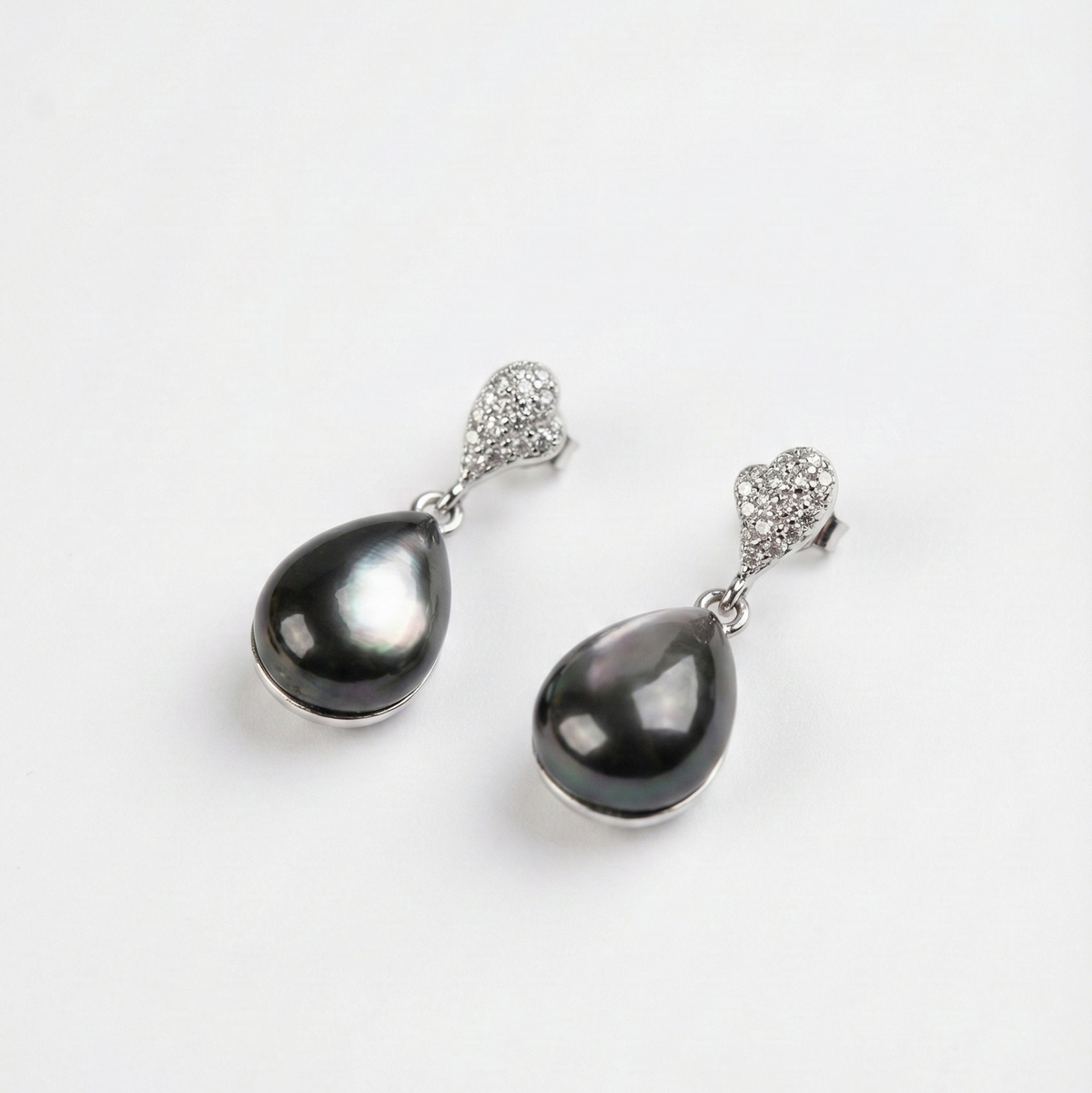 Obsidian whisper drop earring