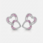 Load image into Gallery viewer, Eterna Heart Serti  Earrings
