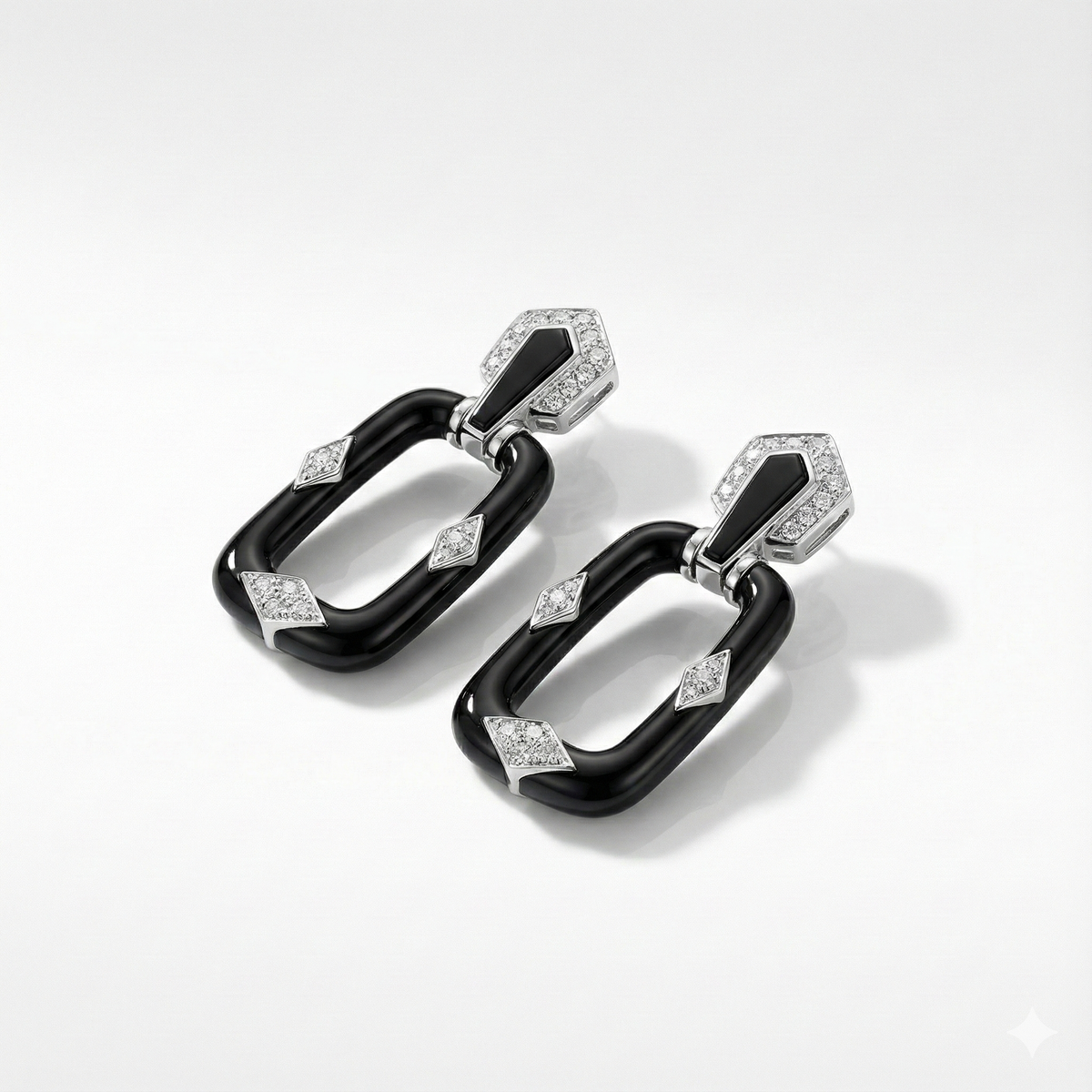Midnight link drop earrings