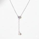 Load image into Gallery viewer, Solitaire Pearl Lariat Chain
