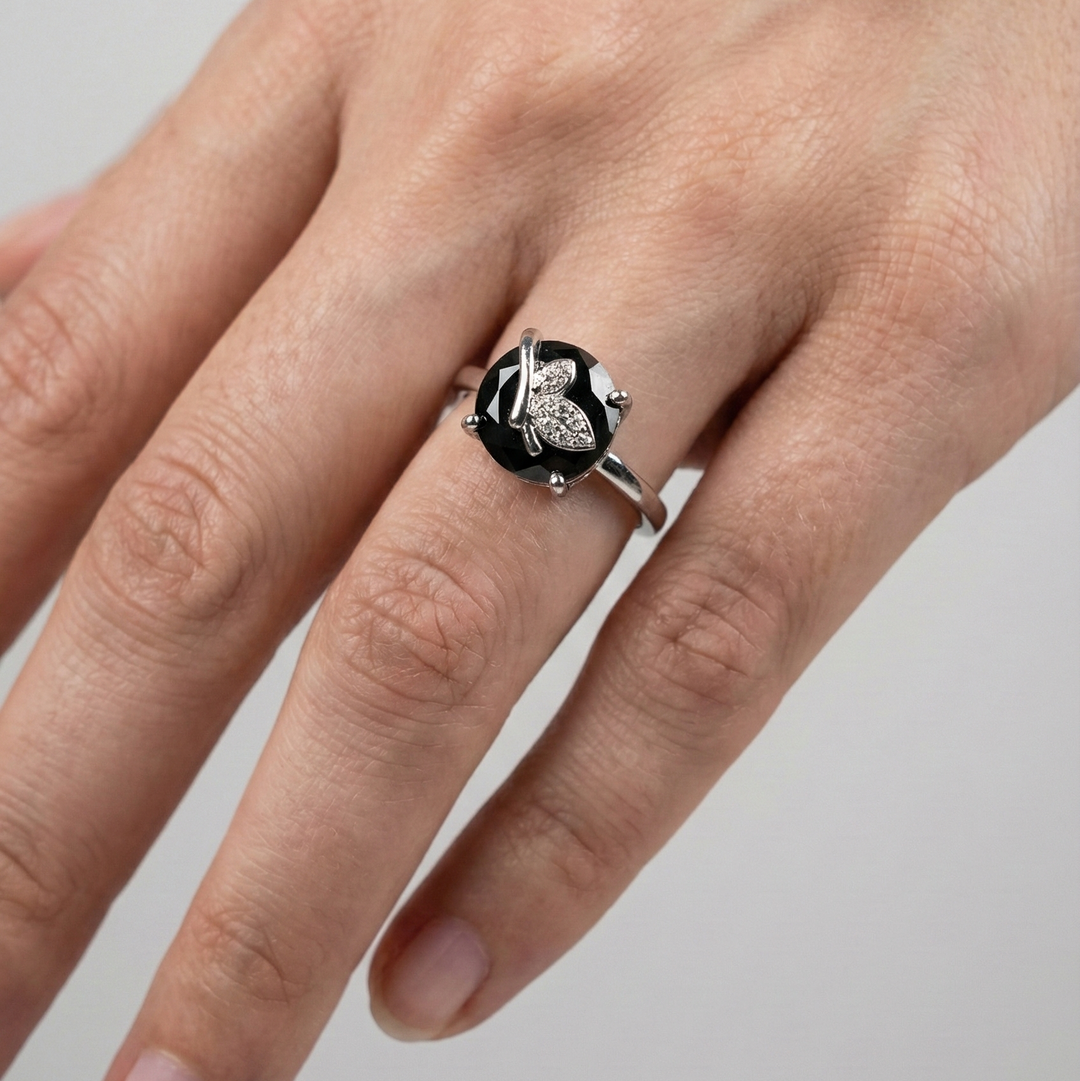 Moonlit Butterfly Ring